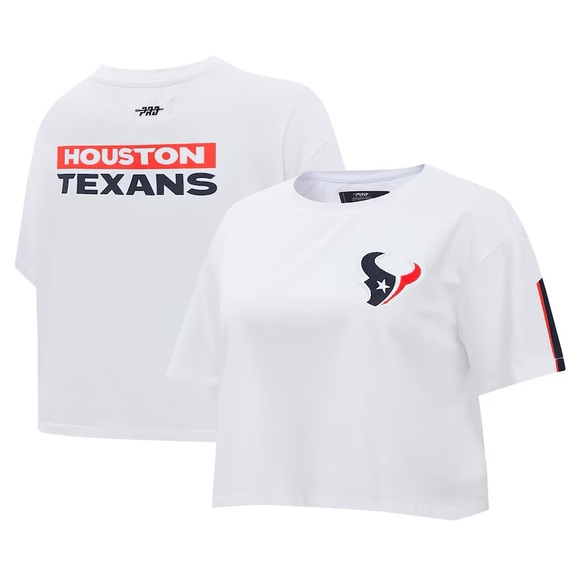 Houston Texans White Crop Tee size Medium - Picture 1 of 6